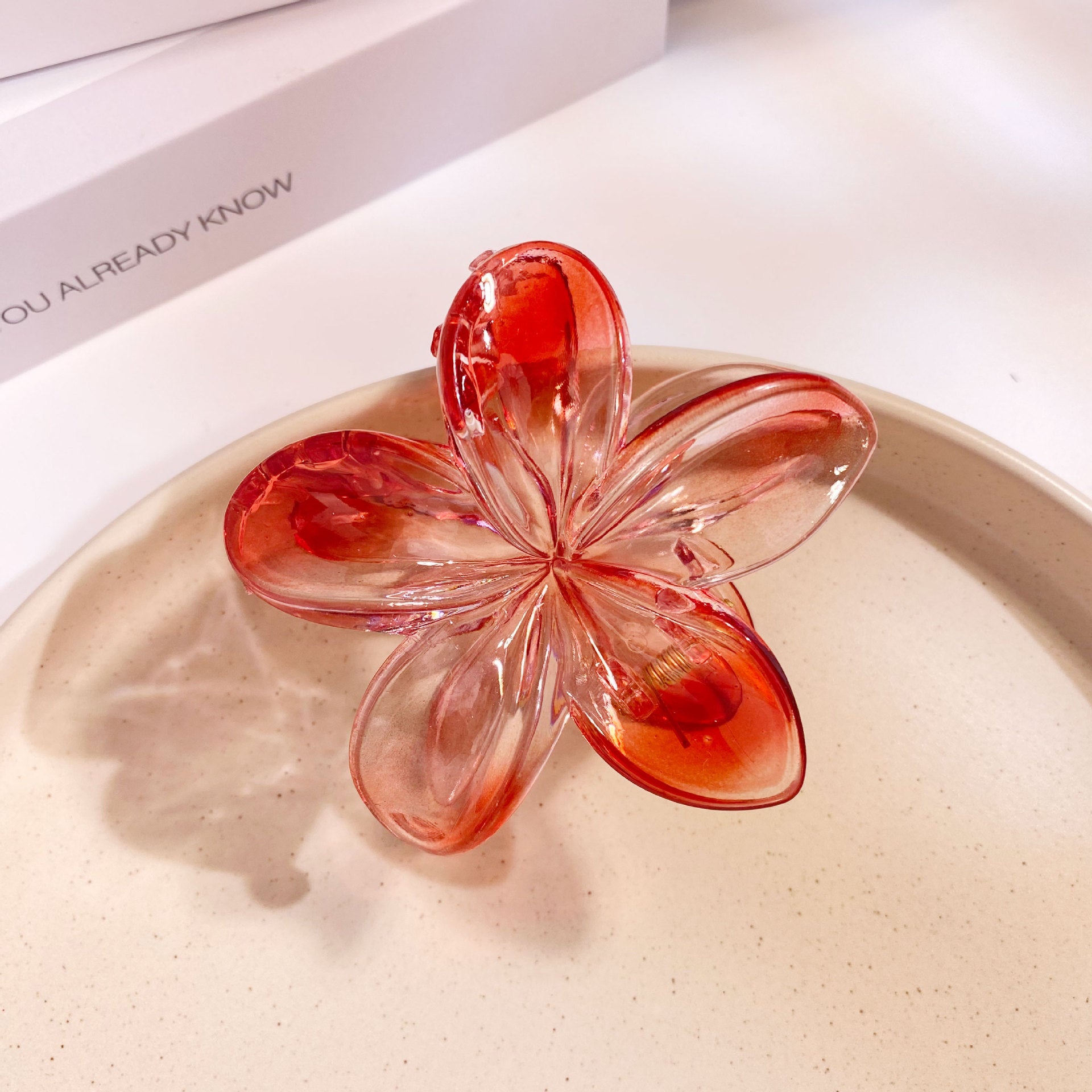 Wholesale Large 8CM Gradient Color Plumeria Flower Hairpin